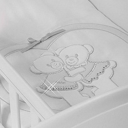 Набор в люльку для близнецов Baby Beddings Culla Gemell, цвет – bianco (Feretti, BB-CG-01) - миниатюра
